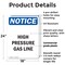 Signmission High Pressure Gas Line, 18 in W x Rectangle, Plastic OS-2PACK-NS-P-1824-V-13486 - alternate 5